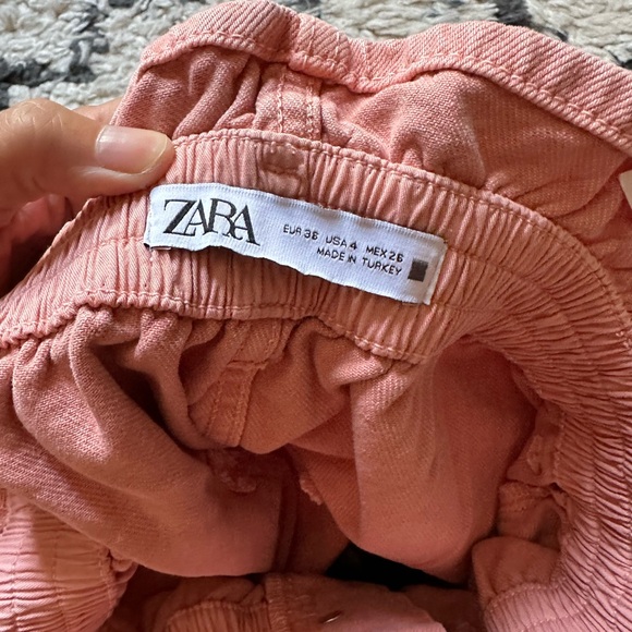 NWT ZARA BAGGY PAPERBAG SHORTS WITH BELT - Picture 8 of 13